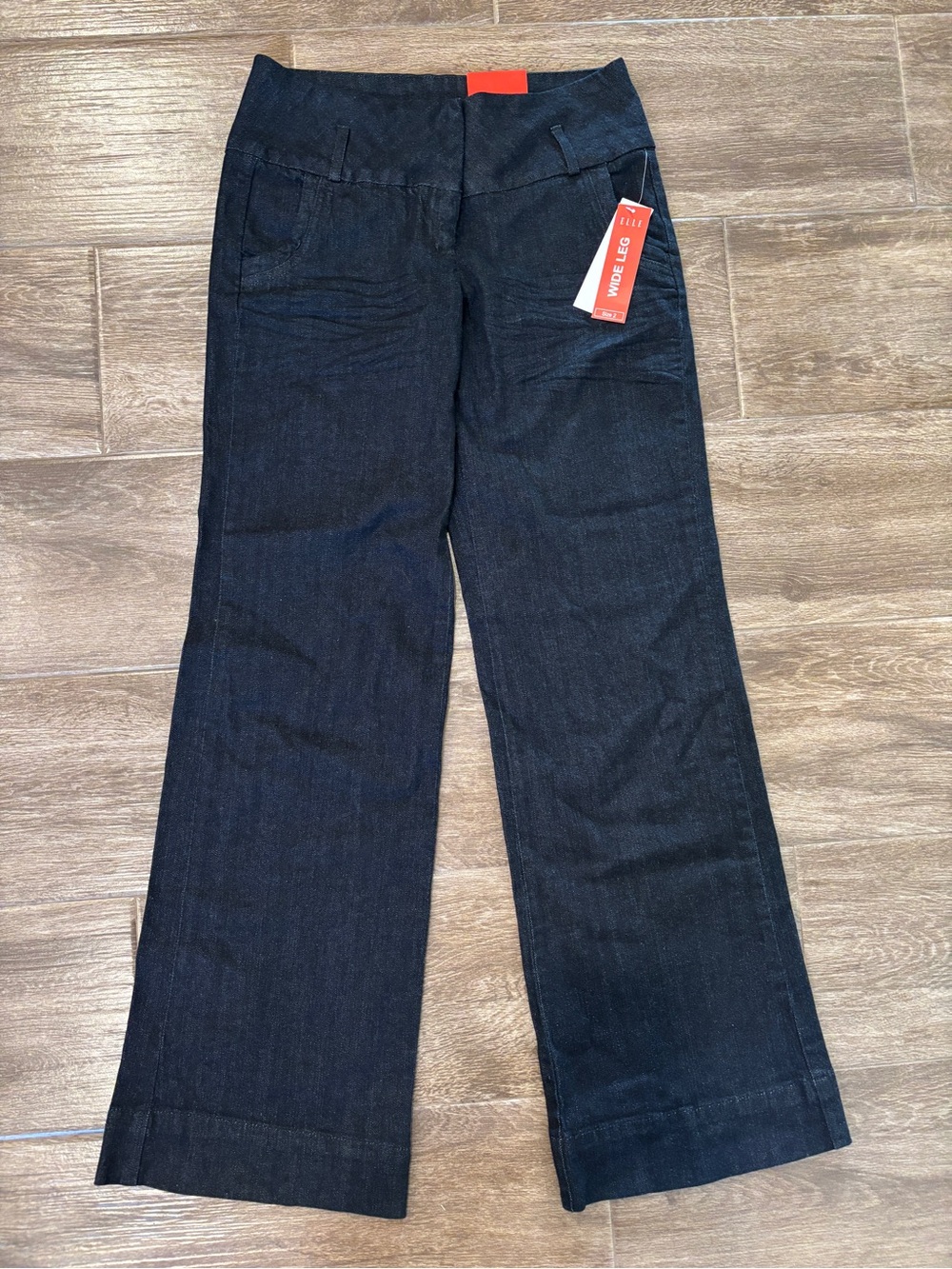 Wide Leg Low Rise Women’s Jeans Sz 2 - Dark Indigo Trouser Style Career Classy